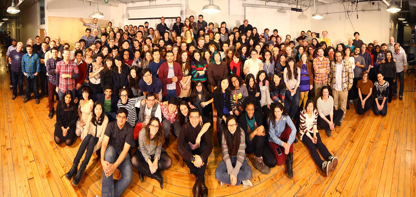 Winter 2013 panorama photo of ITP students